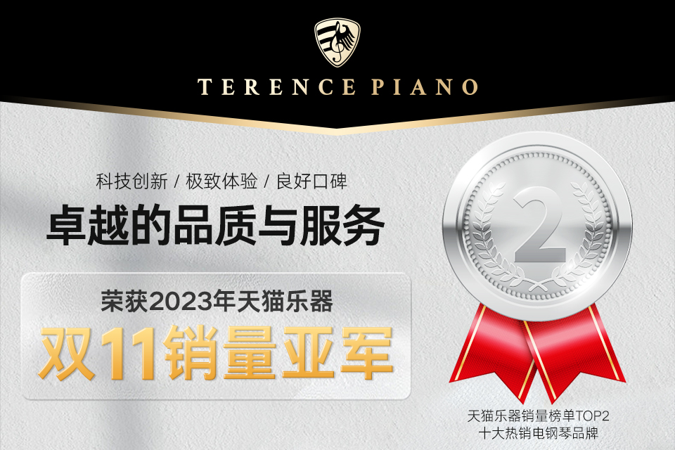 恭喜TERENCE榮獲2023年天貓樂(lè)器雙11銷(xiāo)量亞軍！